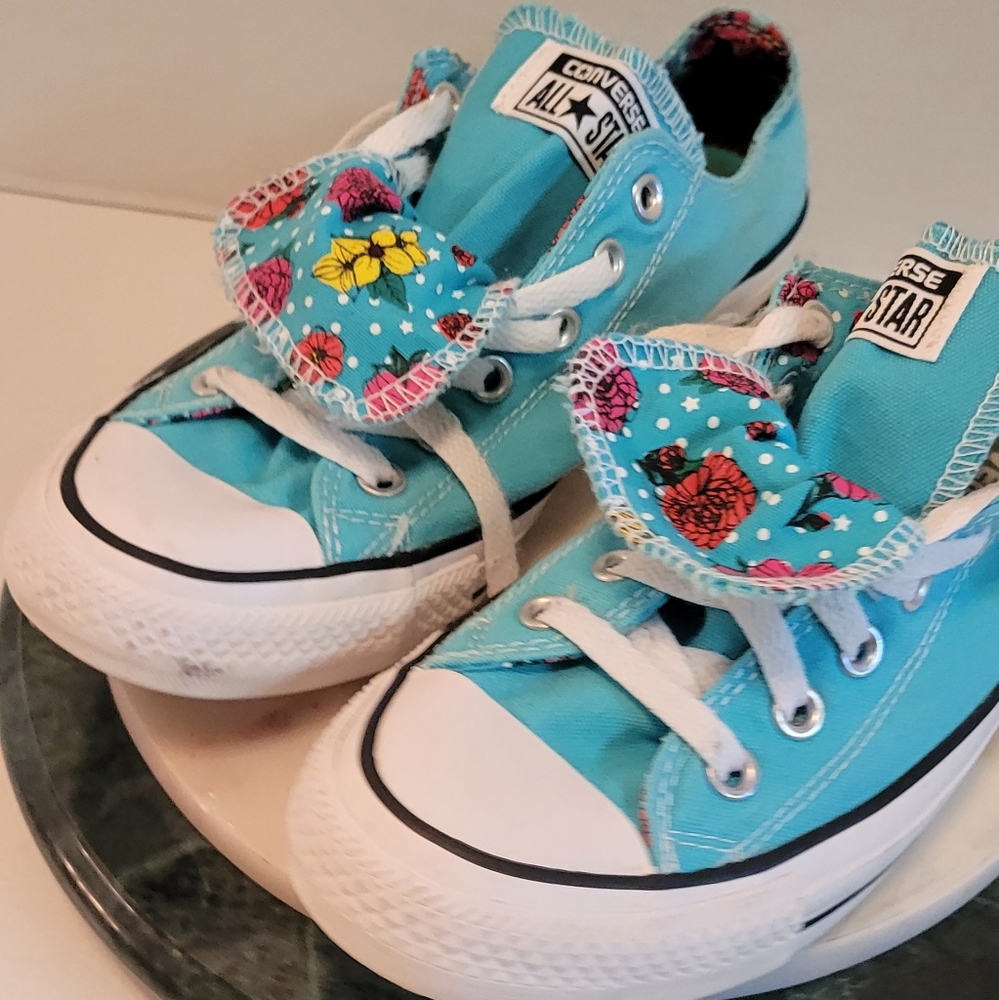 Floral Turquoise Converse - Picture 5 of 16